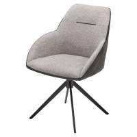 Стул TORNADO 360 град. Серый Brego-07, ткань/ темно-серый Modern-454, велюр/ черный каркас, DISAUR