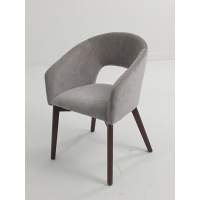 Стул THOMAS BOSTON-151 серый, ткань / орех, ®DISAUR