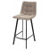 Полубарный стул CHILLI-QB SQUARE латте #25, велюр / черный каркас (H=66cm) М-City