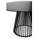Стол TERNI 120 MATT BLACK MARBLE SOLID CERAMIC Черный мрамор матовый, керамика /Черн.каркас, ®DISAUR