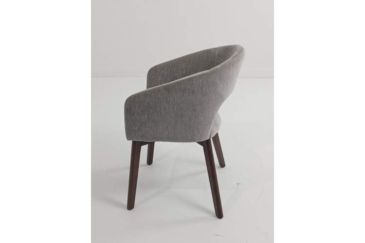 Стул THOMAS BOSTON-151 серый, ткань / орех, ®DISAUR-3