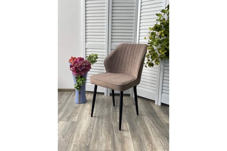 Стул VENA, цвет B5 Капучино, велюр / черный каркас М-City-2