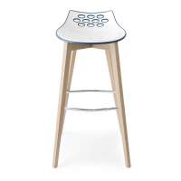 Стул JAM W CB/1487, ash.P19W OAK NATURAL/ P799-P852 WHITE/ TRANSPARENT RED Стул JAM W CB/1487, ash.P19W OAK NATURAL/ P799-P852 WHITE/ TRANSPARENT RED