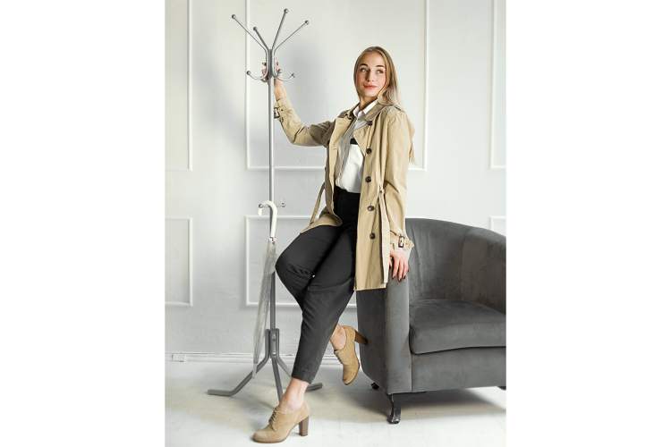 Вешалка напольная Пико 3 металлик-15