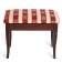 Банкетка Ретро М с ящиком средне-коричневый, ткань полоса бордо