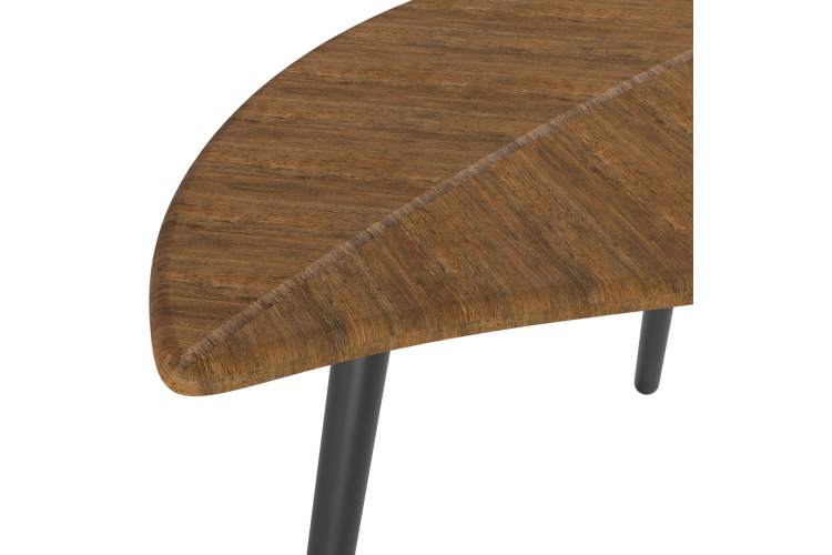 Стол журнальный Берли (12 мм) дуб американский/чёрный-1