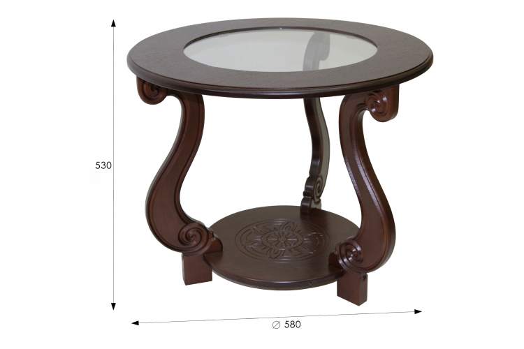 Стол журнальный Грация (С) темно-коричневый-1