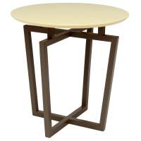 Стол журнальный Рилле 440 эмаль бежевый/темный кофе в гостиную