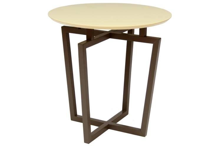 Стол журнальный Рилле 440 эмаль бежевый/темный кофе