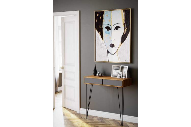 Стол-консоль Телфорд дуб американский/графит-3