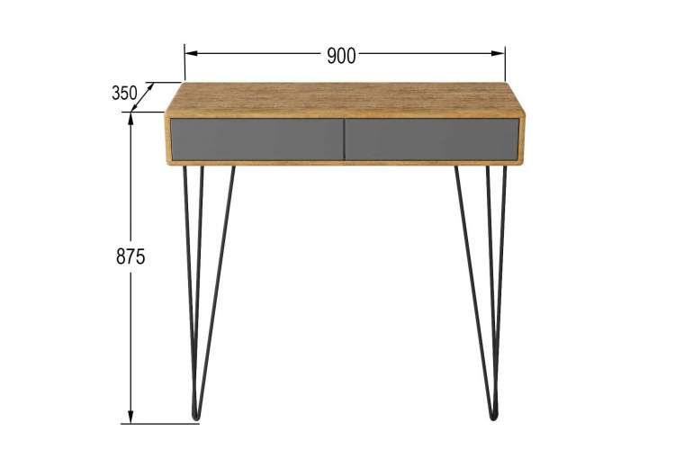 Стол-консоль Телфорд дуб американский/графит-1