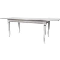 Стол обеденный Фидея 3 белый/серебро 120/160*70