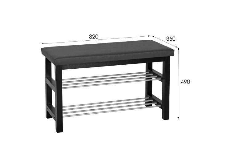 Банкетка BeautyStyle 4 венге/экокожа серый-8