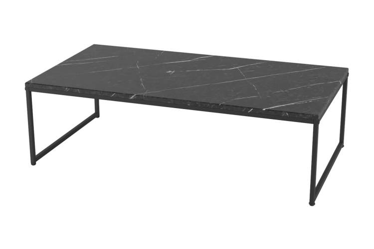 Стол журнальный Инсайд черный мрамор/черный
