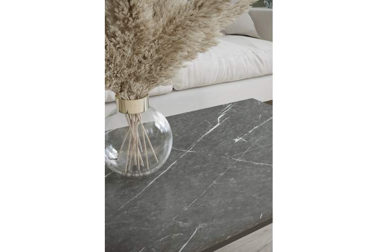 Стол журнальный Инсайд черный мрамор/черный-1