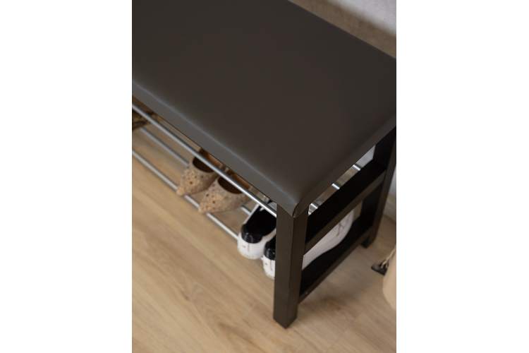 Банкетка BeautyStyle 4 венге/экокожа серый-5