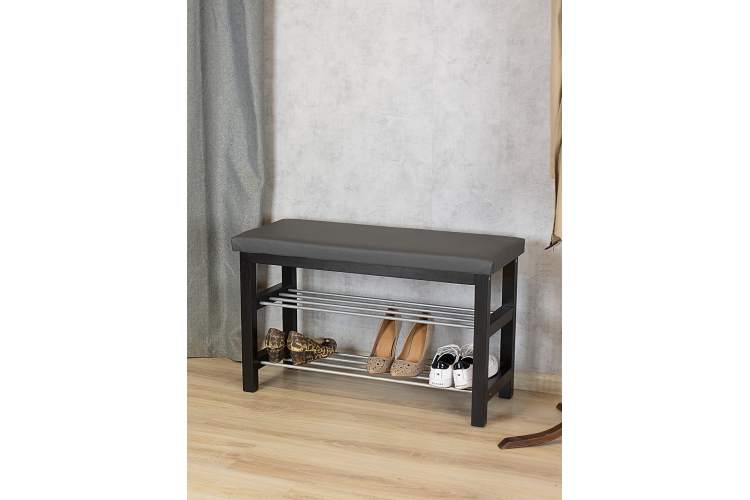 Банкетка BeautyStyle 4 венге/экокожа серый-6