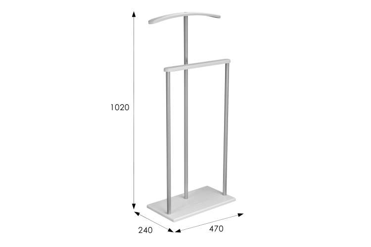Вешалка костюмная Дэви 1 металлик/белый-4
