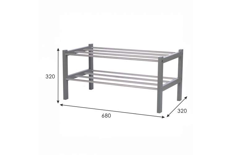 Обувница Атлас серый-3