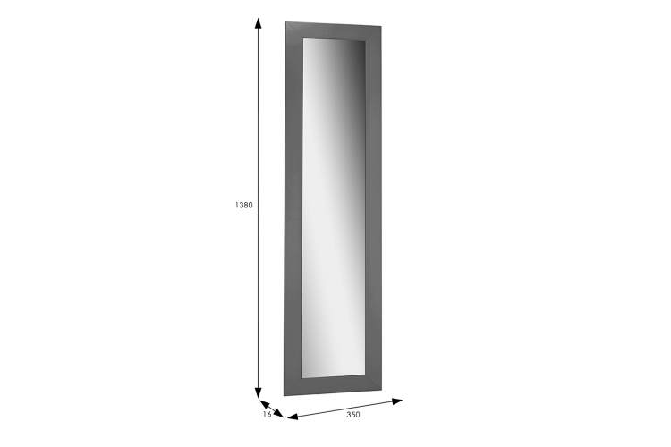 Зеркало настенное BeautyStyle 9 серый графит 138 см х 35 см-3