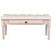 Банкетка Оливия экокожа молочный/белый ясень в гостиную