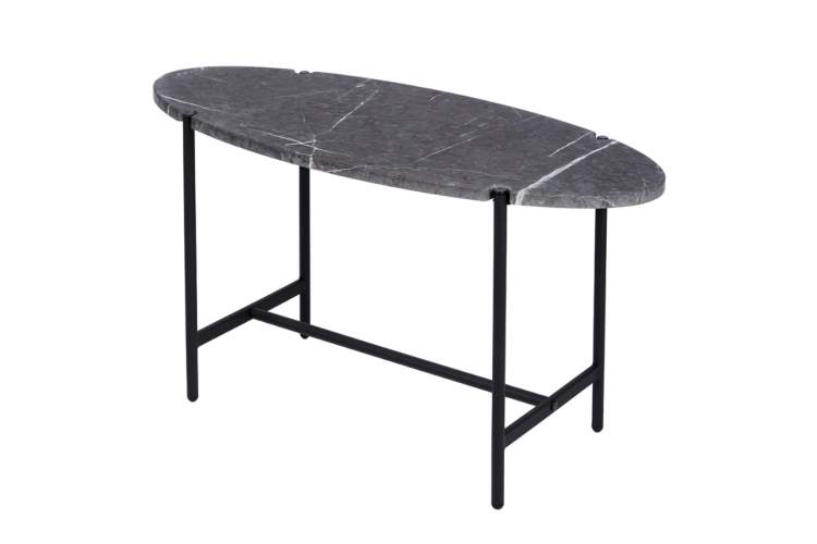 Стол журнальный МеталлАрт М025 черный мрамор/черный