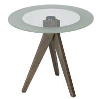 Стол журнальный Рилле 441 шимо/стекло прозрачное в гостиную