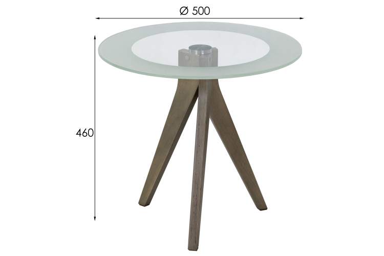 Стол журнальный Рилле 441 шимо/стекло прозрачное-10