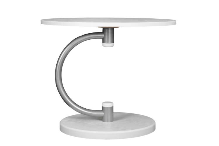 Стол журнальный Дуэт 13 металлик/белый-1