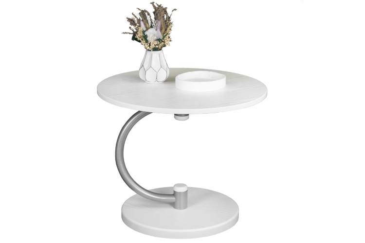 Стол журнальный Дуэт 13 металлик/белый-2