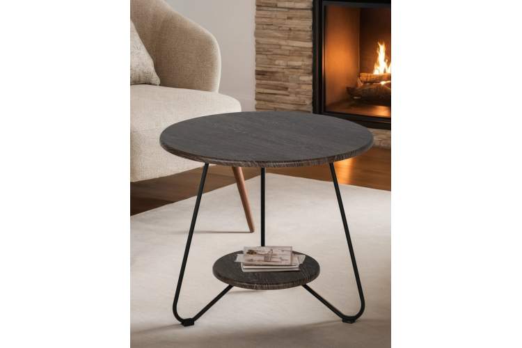 Стол журнальный BeautyStyle 38 дуб шоле коричневый/черный-12