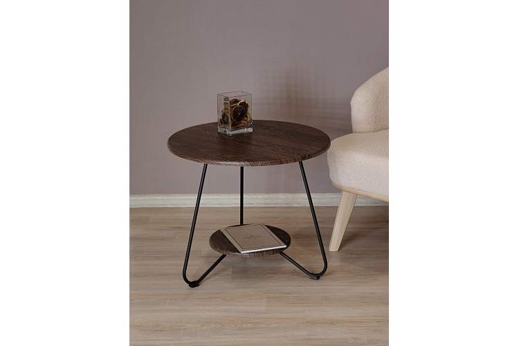 Стол журнальный BeautyStyle 38 дуб шоле коричневый/черный-13