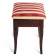 Банкетка Ретро М с ящиком средне-коричневый, ткань полоса бордо