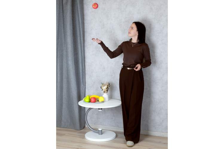 Стол журнальный Дуэт 13 металлик/белый-7