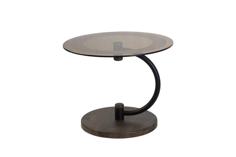 Стол журнальный Дуэт 13Н черный/дуб маррон/тонированное