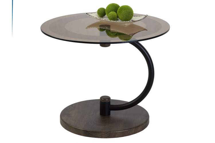 Стол журнальный Дуэт 13Н черный/дуб маррон/тонированное-5