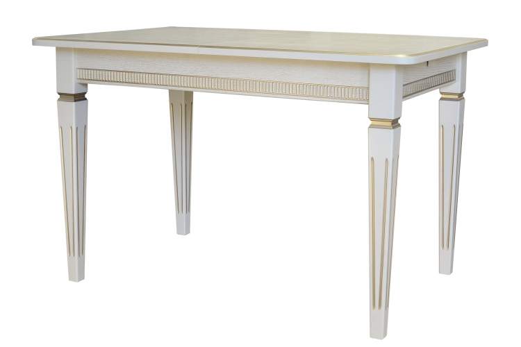 Стол обеденный Васко В 87Н слоновая кость/золото 150/200*90