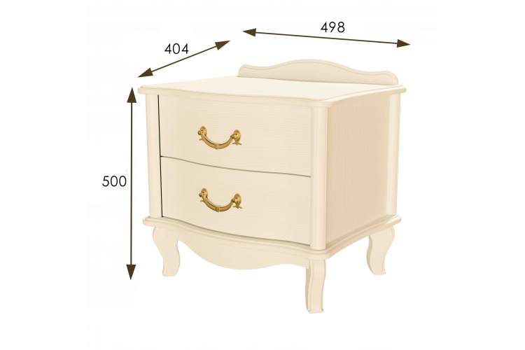 Тумбочка Джульетта 2 ящ. дуб шампань Л-1