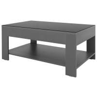 Стол журнальный BeautyStyle 26 графит темный U961/стекло черное в гостиную