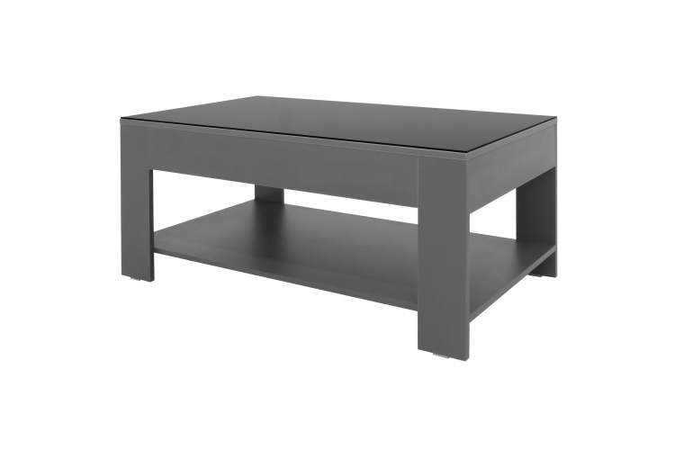 Стол журнальный BeautyStyle 26 графит темный U961/стекло черное