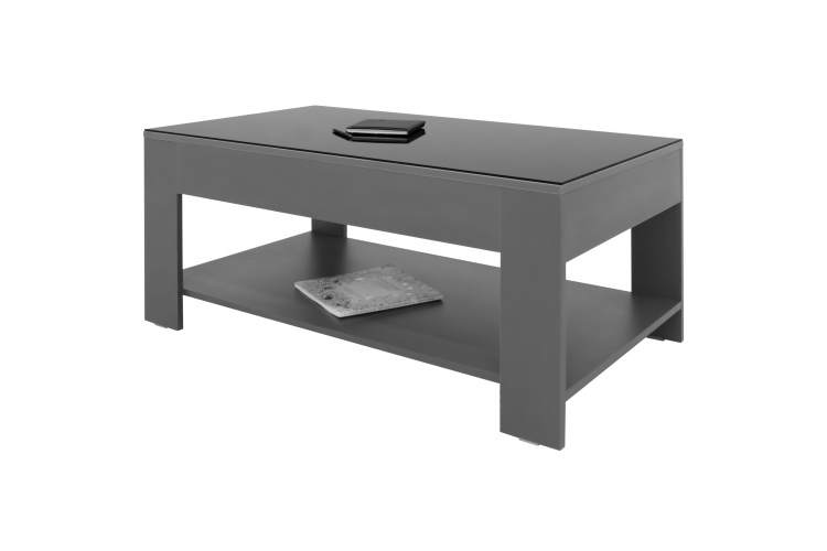 Стол журнальный BeautyStyle 26 графит темный U961/стекло черное-6