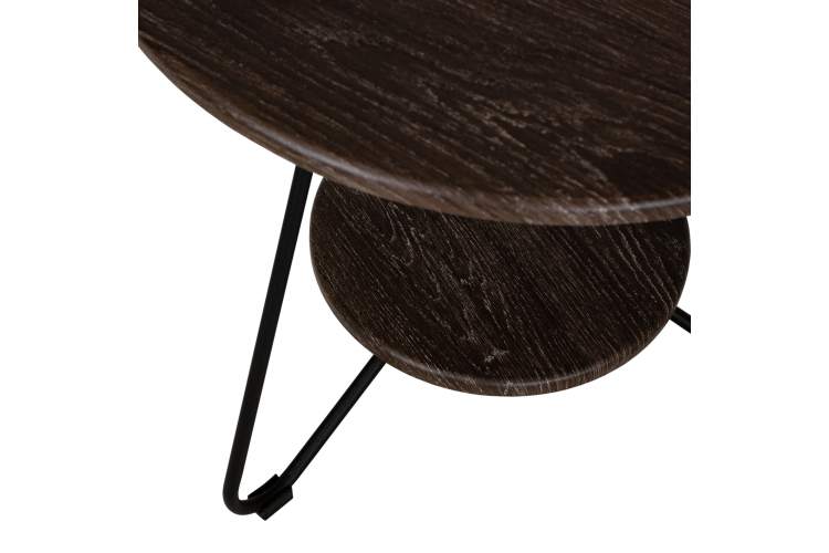 Стол журнальный BeautyStyle 38 дуб шоле коричневый/черный-7