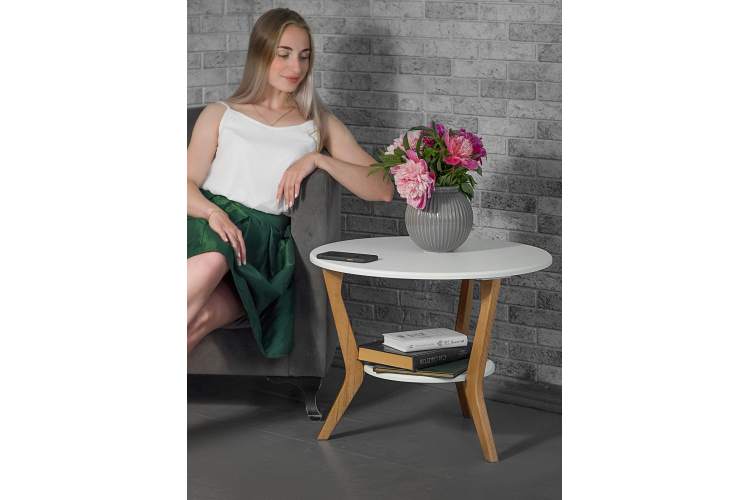 Стол журнальный BeautyStyle 13 белый/бук-9