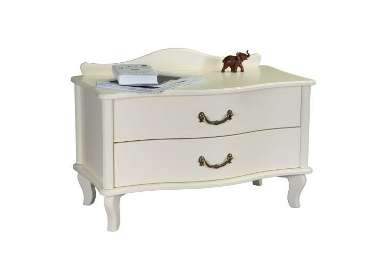 Тумбочка Джульетта широкая 2 ящика дуб шампань Л-5