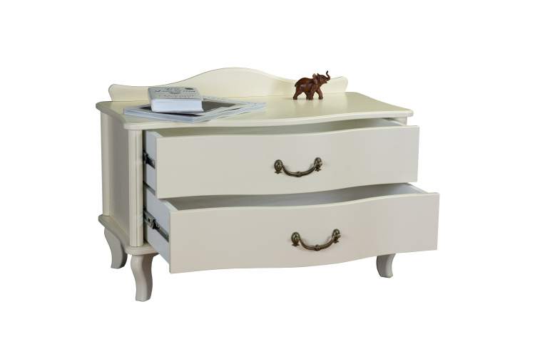 Тумбочка Джульетта широкая 2 ящика дуб шампань Л-6