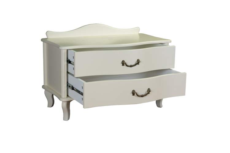 Тумбочка Джульетта широкая 2 ящика дуб шампань Л-7