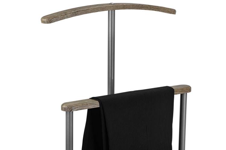 Вешалка костюмная Дэви 1 металлик/дуб крымский состаренный-5