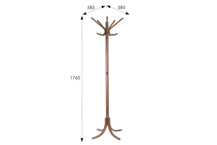 Вешалка напольная В 8Н средне-коричневый-4