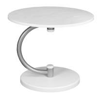 Стол журнальный Дуэт 13 металлик/белый в гостиную