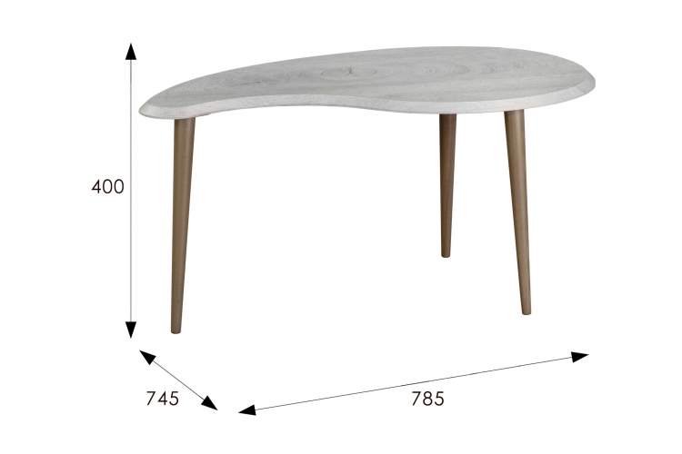 Стол журнальный BeautyStyle 19 дуб дымчатый/шимо-7